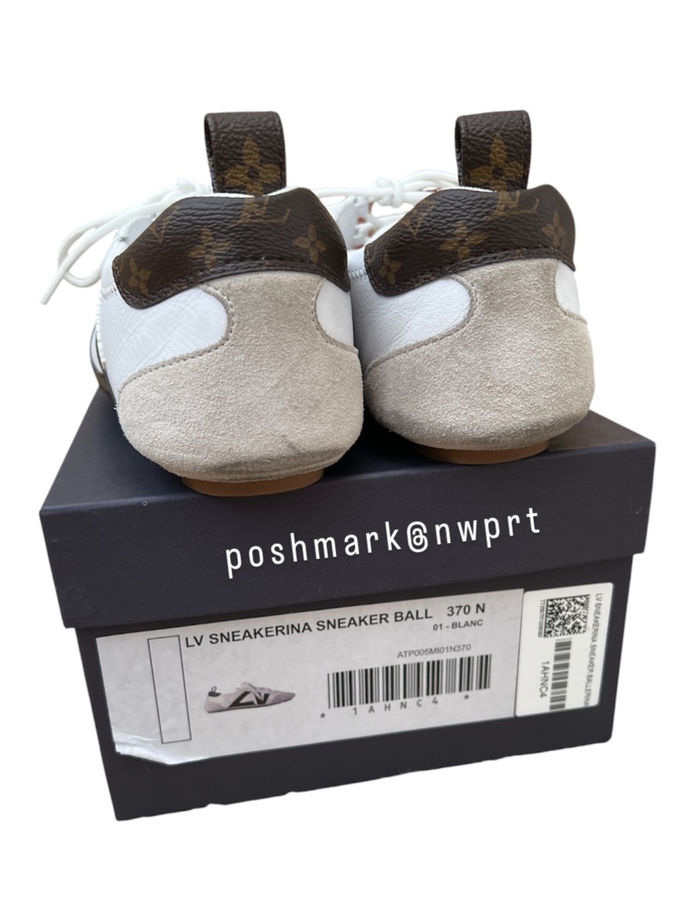 Louis Vuitton 💯 Sneakerina LV Monogram Sneakers White 37 7 Box - Picture 8 of 13